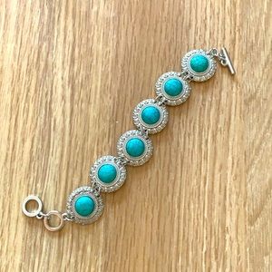Turquoise medallion bracelet